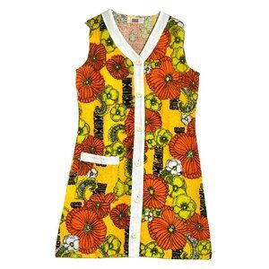 VINTAGE DEADSTOCK 1970's TERRY CLOTH POOL DRESS COVERUP M/L